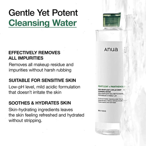Heartleaf Low pH Deep Cleansing Water